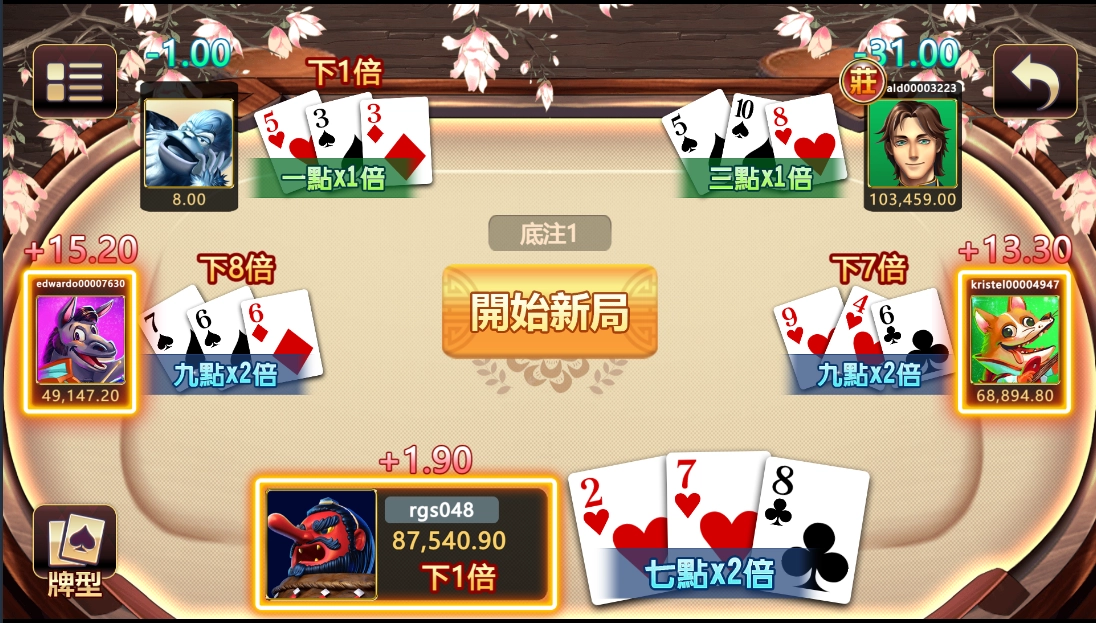 ATG 棋牌｜三公遊戲